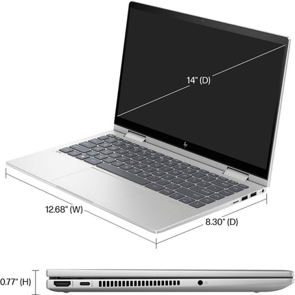HP Envy X360 14-es1013dx i5-120U 8GB 512GB SSD Touch 2-in-1 Silver – Win 11, 1YR Warranty