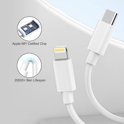 Original Apple 20W USB-C Fast Charger for iPhone 12 / 12 Pro / 12 Pro Max / 11 / 11 Pro / 11 Pro Max / X / XS / XS Max + 2m Usb C to Lightning Cable, 6 months warranty