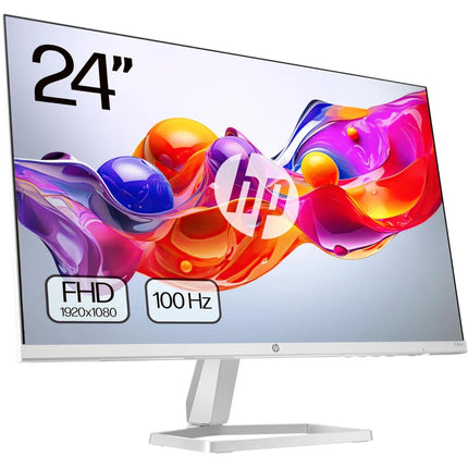 HP 524SW Series 5 23.8" FHD Monitor – White, 100Hz, HDMI/VGA, 1YR Warranty