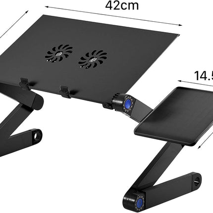 Portable and Adjustable Laptop table Stand With Fan