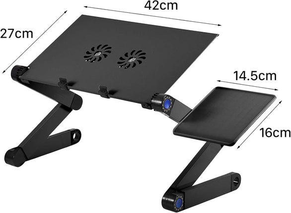 Portable and Adjustable Laptop table Stand With Fan
