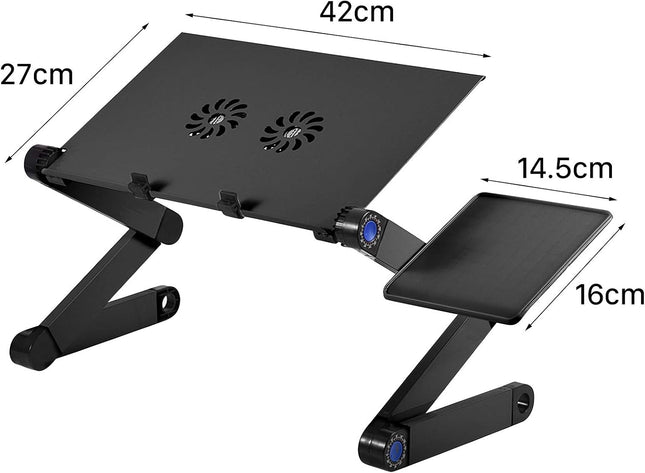 Portable and Adjustable Laptop table Stand With Fan