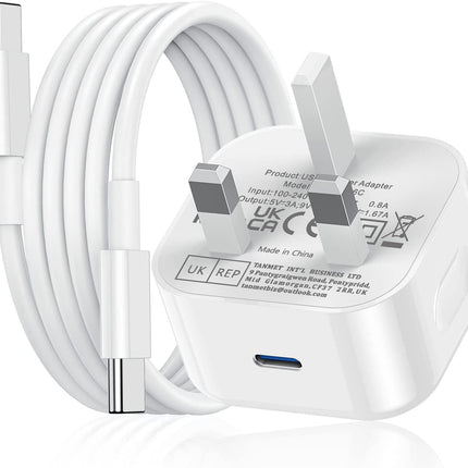 Original Apple 35W USB-C Fast Charger for iPhone 17, iPhone 17 Pro & iPhone 17 Pro Max + 2m usb c to c cable , 6 months warranty