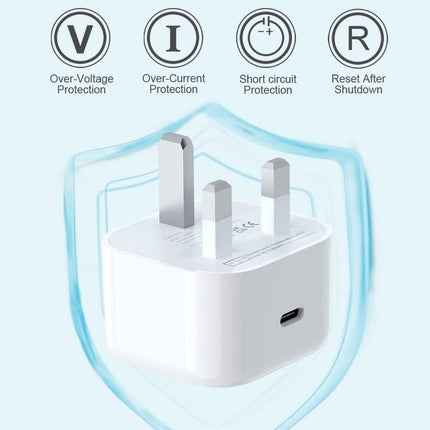 Original Apple 20W USB-C Fast Charger for iPhone 12 / 12 Pro / 12 Pro Max / 11 / 11 Pro / 11 Pro Max / X / XS / XS Max + 2m Usb C to Lightning Cable, 6 months warranty