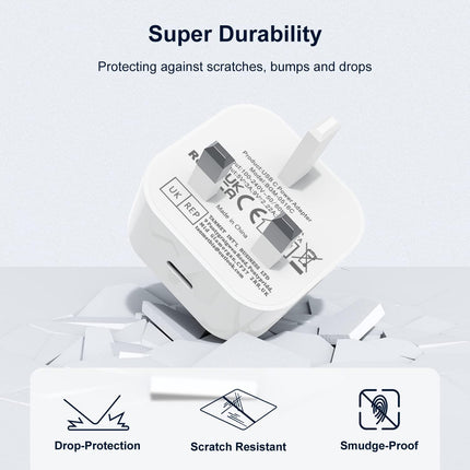 Original Apple 35W USB-C Fast Charger for iPhone 17, iPhone 17 Pro & iPhone 17 Pro Max + 2m usb c to c cable , 6 months warranty
