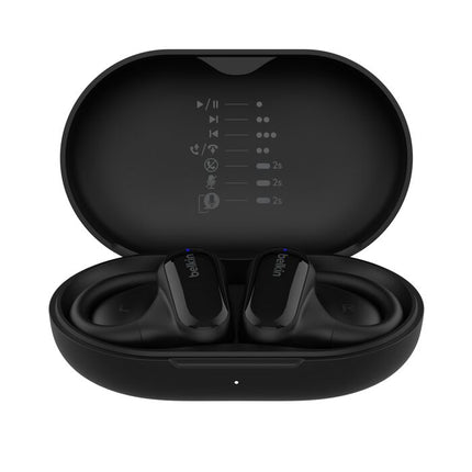 Original Belkin Open-Ear Wireless Earbuds SoundForm Breeze Black AUC013CTBK