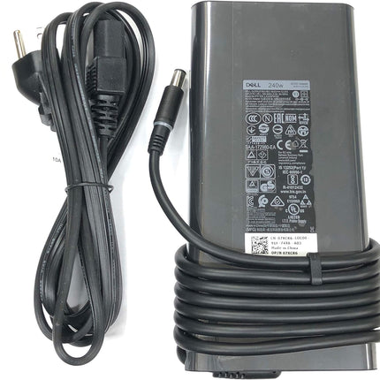 Dell 240W laptop charger with oval design