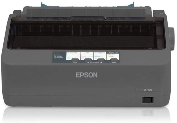 EPSON LX-350 PRINTER, 9-Pin Technology,impact dot matrix,Parallel, Serial and USB interfaces,compact design,SIdm black ribbon cartridge, 1 year warranty.