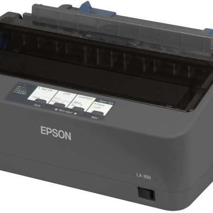 EPSON LX-350 PRINTER, 9-Pin Technology,impact dot matrix,Parallel, Serial and USB interfaces,compact design,SIdm black ribbon cartridge, 1 year warranty.
