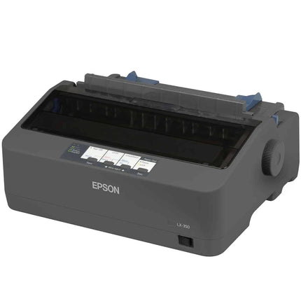 EPSON LX-350 PRINTER, 9-Pin Technology,impact dot matrix,Parallel, Serial and USB interfaces,compact design,SIdm black ribbon cartridge, 1 year warranty.