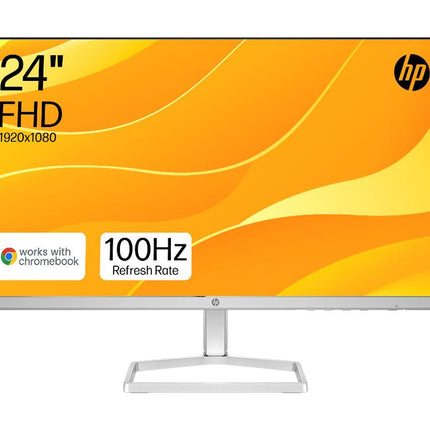 HP 524SW Series 5 23.8" FHD Monitor – White, 100Hz, HDMI/VGA, 1YR Warranty