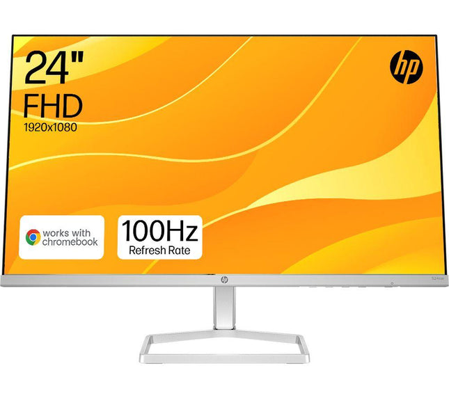 HP 524SW Series 5 23.8" FHD Monitor – White, 100Hz, HDMI/VGA, 1YR Warranty