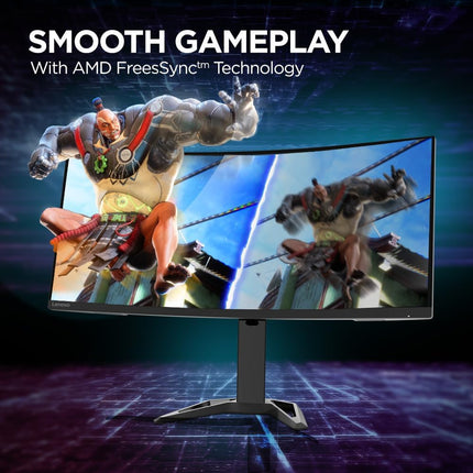 Lenovo G34w-30 34" Ultrawide QHD Curved Gaming Monitor with EyeSafe