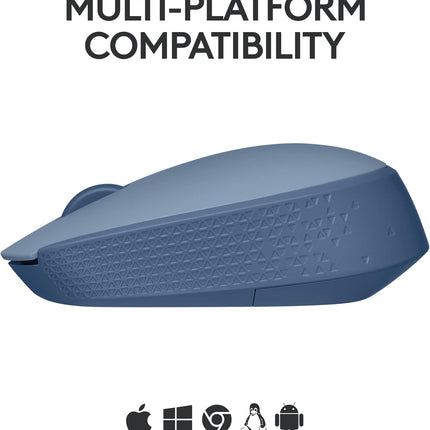 Logitech M171 Wireless Mouse Blue Gray