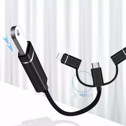 Travel-friendly OTG 3 in 1 USB Adapter for iPhone