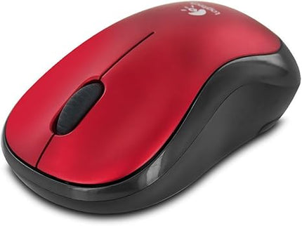 Red Logitech M185 Ergonomic Mouse