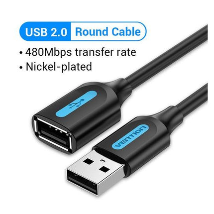 Durable Vention black USB cable
