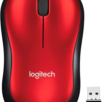 Logitech M185 Red Wireless Mouse