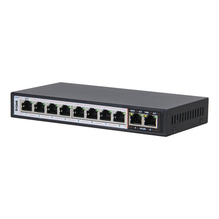 D - Link 8GE PoE+ 2GE Uplink 250m PoE Switch (DGS - F1010P) - Brainy