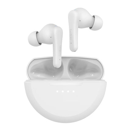 Original Belkin SoundForm Rhythm True Wireless Earbuds, 28hr playtime white AUC012BTWH
