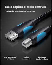 Long USB cable for printers