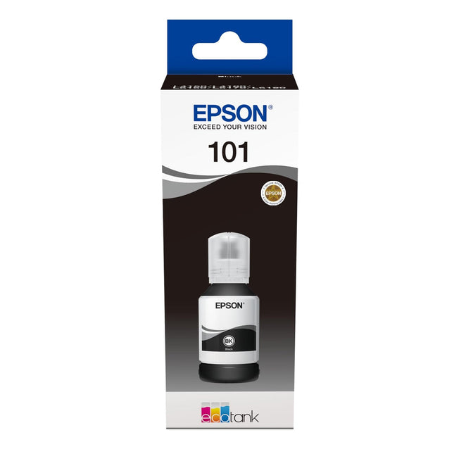 INK CART EPSON 101 Black for L4150, L4160, L6160, L6170, L6176, L6190 - 127ml - C13T03V14A - Brainy
