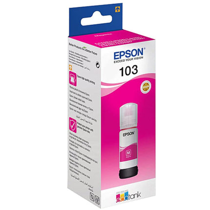 INK CART EPSON 103 Magenta for L1110, L3110, L3111, L3116, L3150, L3151, L3156, L3160, L5190 – 65ml - C13T00S34A - Brainy