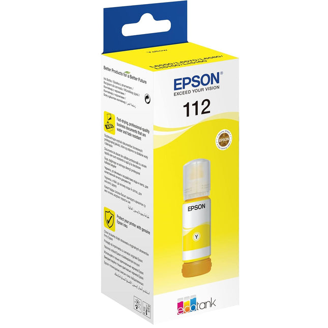 INK CART EPSON  112 Yellow for L6580, L6570, L6550, L6490, L15160, L15150, L11160 – 70ml - C13T06C44A - Brainy
