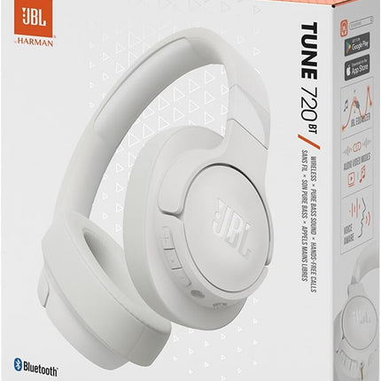 JBL Tune 720BT, Over-ear headphone, Wireless, Multi-point white