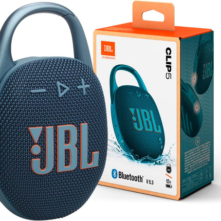Durable JBL Clip 5 Bluetooth Speaker in Blue