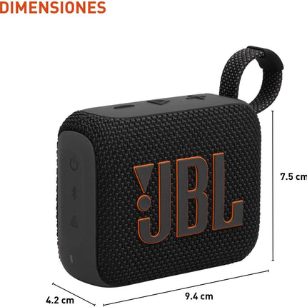JBL GO4 Black Portable Bluetooth Speaker, 1 year warranty