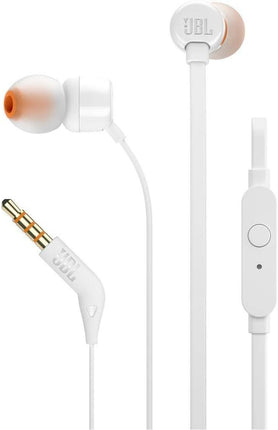Original JBL T110 White Wired in-ear headphones white