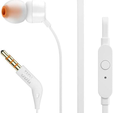 Original JBL T110 White Wired in-ear headphones white