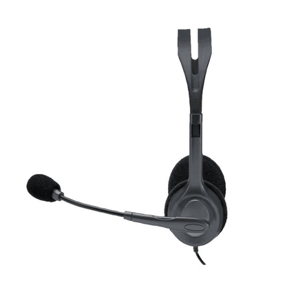 Logitech H111 Stereo Headset - Black (3.5mm Jack) - 981 - 000593 - Brainy