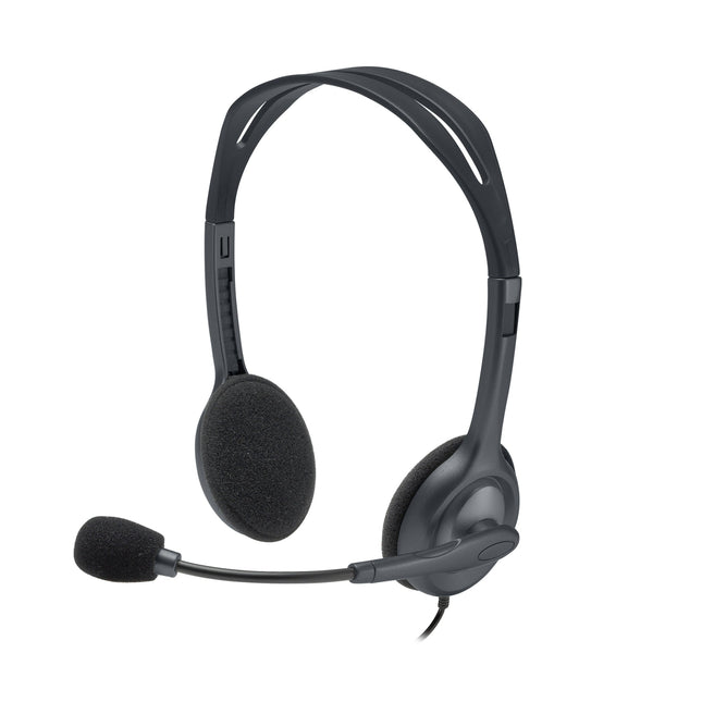 Logitech H111 Stereo Headset - Black (3.5mm Jack) - 981 - 000593 - Brainy