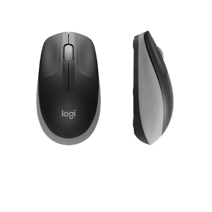 Mid grey full-size wireless mouse