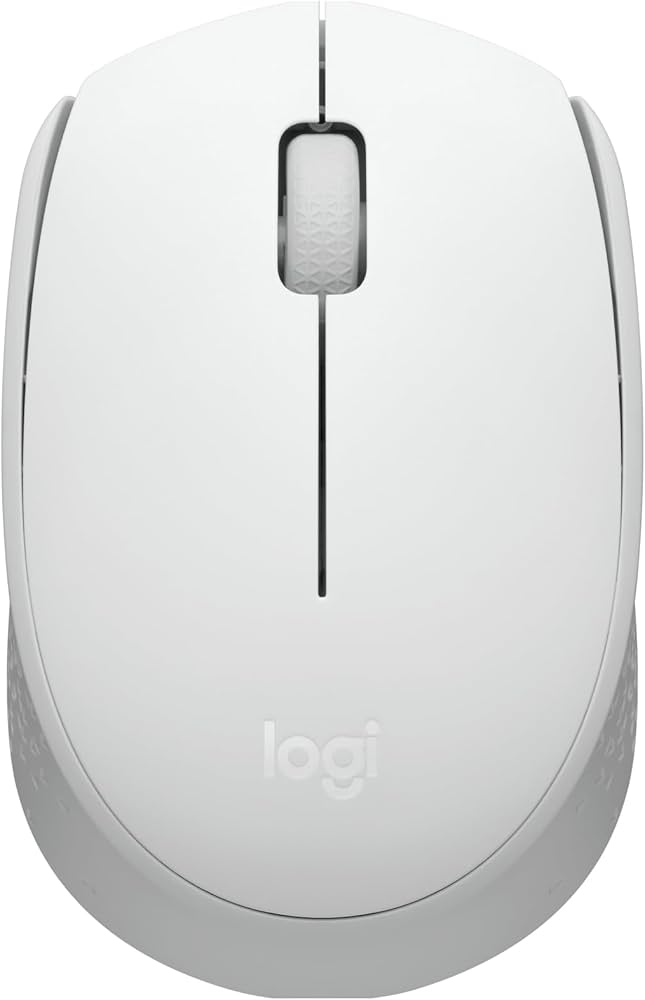 Compact White Wireless Mouse Logitech
