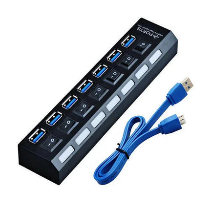 usb hub 7 port with on and offf switch