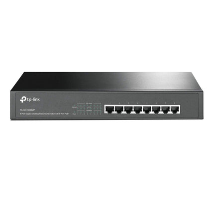TP - Link 8 - Port 10/100/1000Mbps Gigabit Desktop/Rackmount Switch with 8 - Port PoE+ - TL - SG1008MP - Brainy