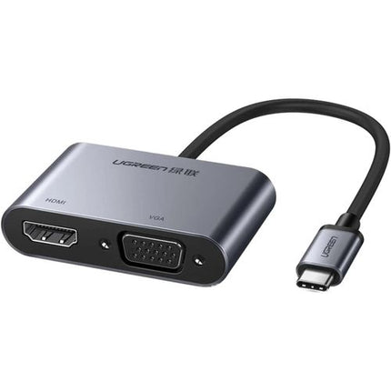 UGREEN CM162 USB Type C 4 in 1 Adapter with HDMI, VGA, USB 3.0 and 100W Power Delivery Space Gray