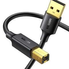 UGREEN USB 2.0 AM to BM Printer Cable 1.5m (Black) - US135 - Brainy