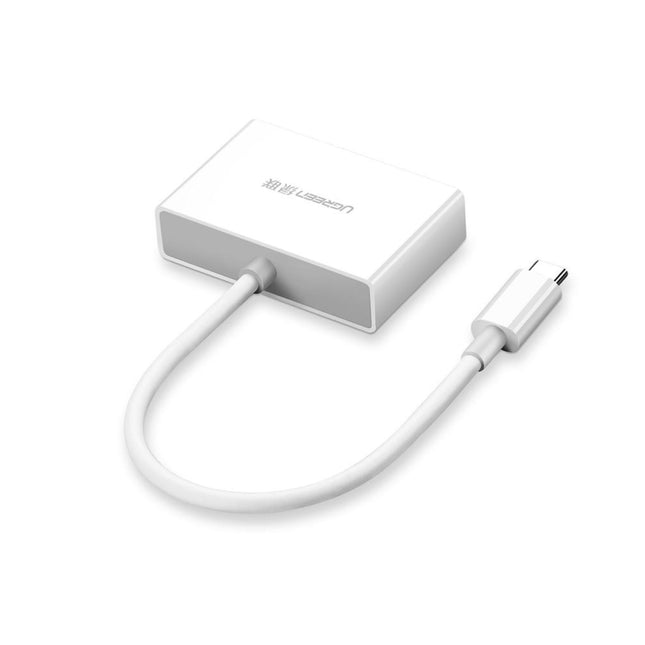 UGREEN USB - C to HDMI + VGA Converter - White - MM123 - Brainy