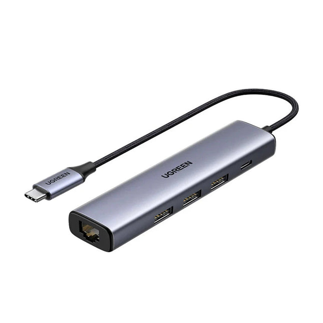 UGREEN USB - C to USB 3.0 Hub (3 Ports) + Gigabit Ethernet - CM475 - Brainy