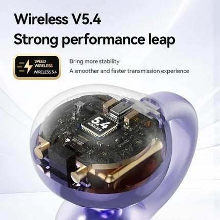 UGREEN WS209 lightweight open ear Bluetooth earbuds in purple compatible with iPhone, Android and laptops