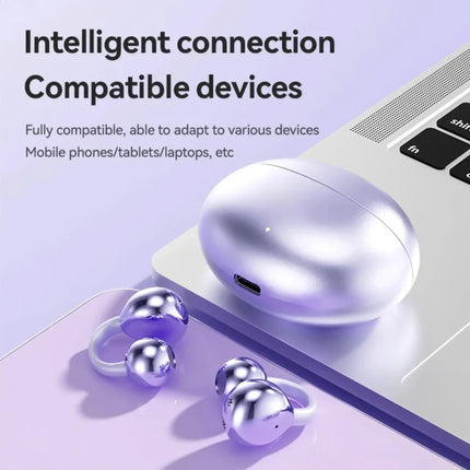UGREEN WS209 open ear wireless earbuds in purple with crystal clear calls and immersive stereo sound