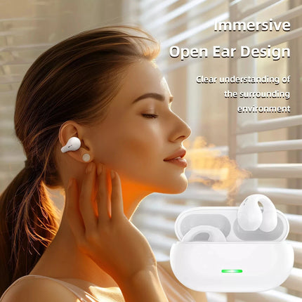 UGREEN WS209 open ear wireless earbuds in white with crystal clear calls and immersive stereo sound