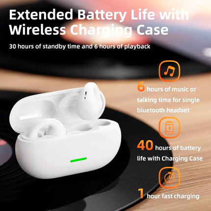 UGREEN WS209 open ear true wireless earbuds in white with secure and comfortable fit