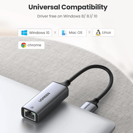 UGREEN CM209 USB 3.0 Ethernet Adapter providing high-speed Gigabit RJ45 wired network connectivity