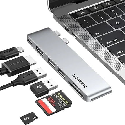 UGREEN CM380 Thunderbolt 3 USB-C docking station with 4K HDMI, dual USB 3.0 ports and SD/TF card reader for MacBook
