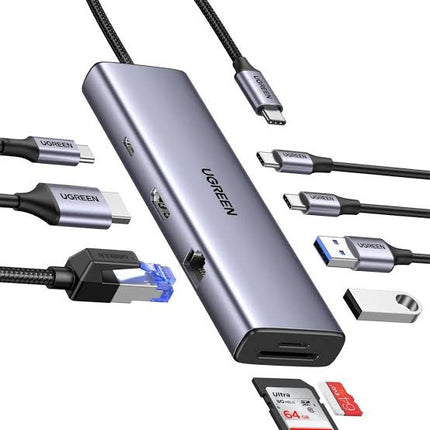 UGREEN CM498 USB-C Docking Station with SD and TF card reader, 4K HDMI, VGA, USB 3.0 ports and Gigabit Ethernet